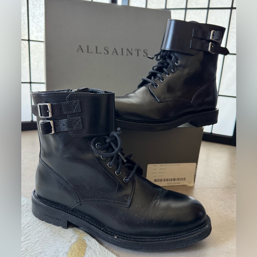 All Saints Brigade Boot in Black. Size 8. Fits true to size